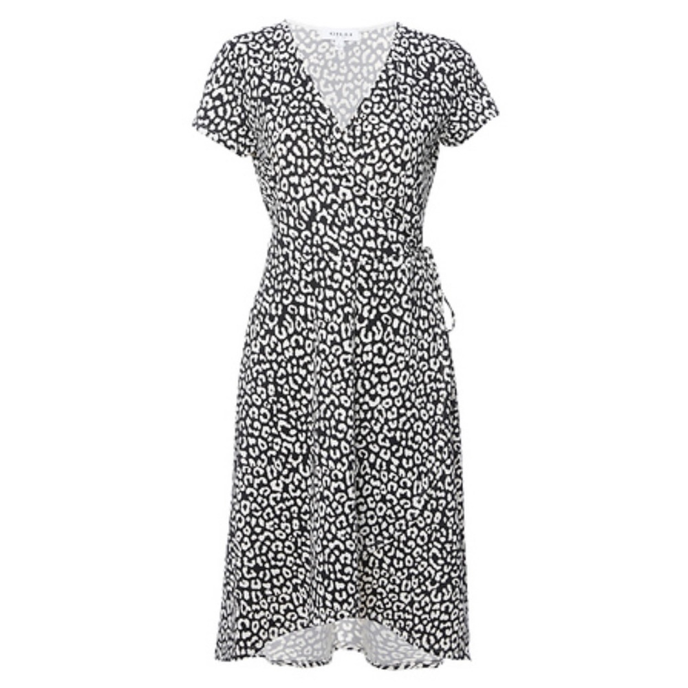 GILLI leopard print faux wrap dress NWT